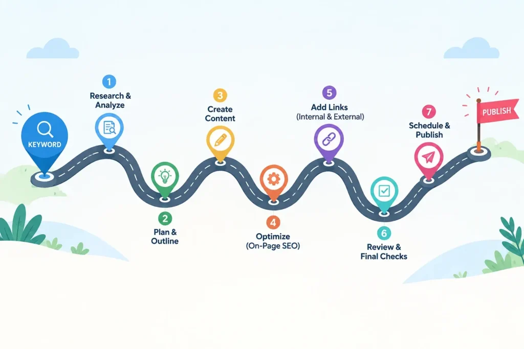 SEO Blog Post: 7 Easy Steps From Keyword to Publish